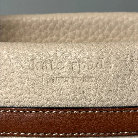 Kate Spade New York Cream Pebbled Leather Small Satchel Bag - Picture 3 of 7